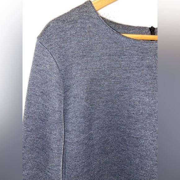 Women’s Zara Bodycon micro ribbed knit long sleeves dark gray dress size XXL - Picture 4 of 13